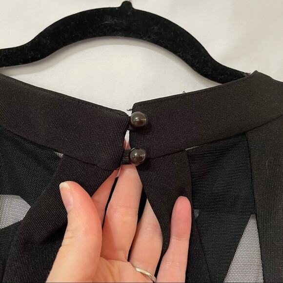 Crystal Doll Black Sleeveless Bodycon Dress Womens 3 LBD Baddie Party Cocktail - Picture 4 of 7